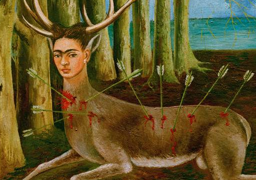 Frida Kahlo: Selbstbildnis als von Pfeilen getroffener Hirsch (Ausschnitt).