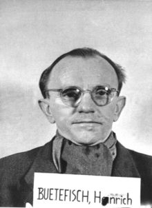 Heinrich Bütefisch während der Nürnberger Prozesse Porträt: Heinrich Bütefisch während der Nürnberger Prozesse.