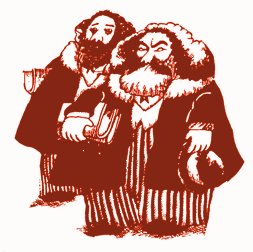 Cartoon: Marx und Engels.